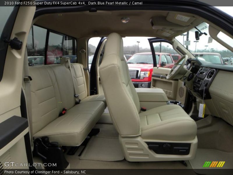 Dark Blue Pearl Metallic / Camel 2010 Ford F250 Super Duty FX4 SuperCab 4x4