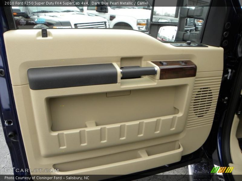 Dark Blue Pearl Metallic / Camel 2010 Ford F250 Super Duty FX4 SuperCab 4x4