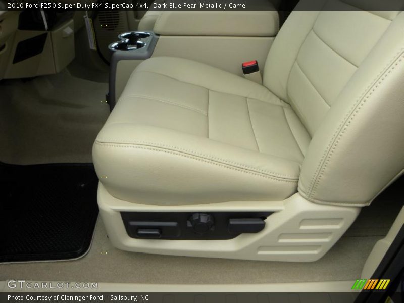 Dark Blue Pearl Metallic / Camel 2010 Ford F250 Super Duty FX4 SuperCab 4x4