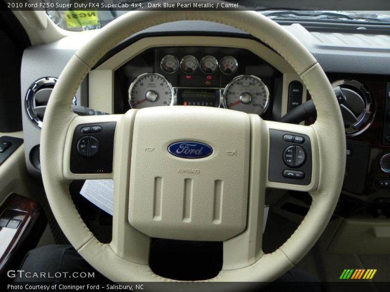 Dark Blue Pearl Metallic / Camel 2010 Ford F250 Super Duty FX4 SuperCab 4x4