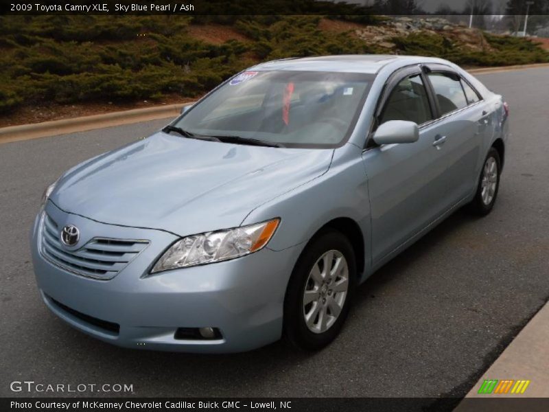 Sky Blue Pearl / Ash 2009 Toyota Camry XLE