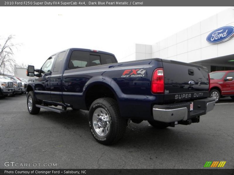 Dark Blue Pearl Metallic / Camel 2010 Ford F250 Super Duty FX4 SuperCab 4x4