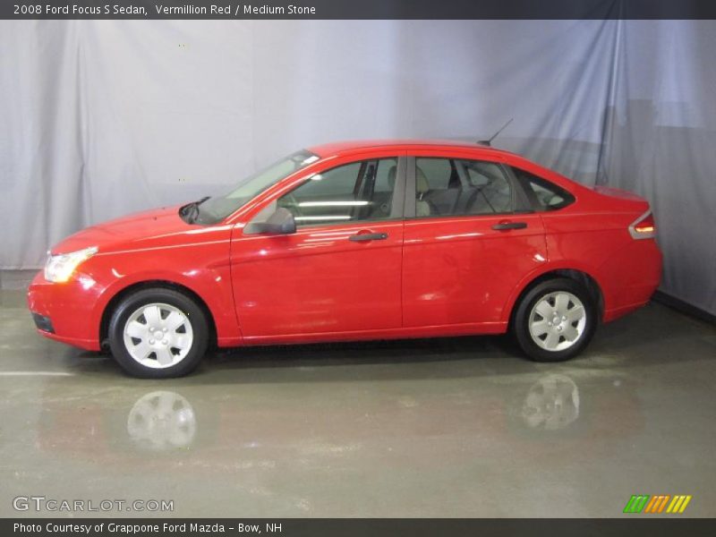 Vermillion Red / Medium Stone 2008 Ford Focus S Sedan