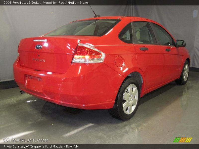 Vermillion Red / Medium Stone 2008 Ford Focus S Sedan