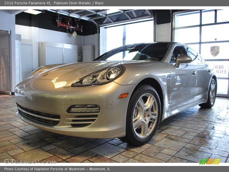 Platinum Silver Metallic / Black 2010 Porsche Panamera 4S