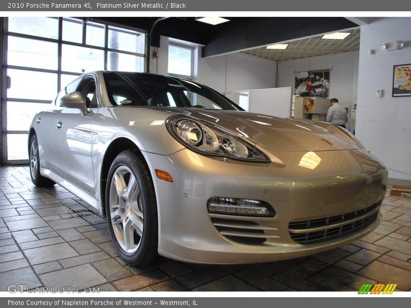 Platinum Silver Metallic / Black 2010 Porsche Panamera 4S