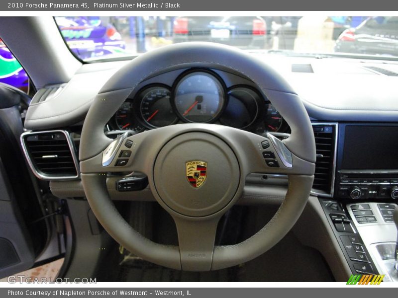 Platinum Silver Metallic / Black 2010 Porsche Panamera 4S