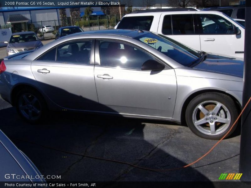 Liquid Silver Metallic / Ebony Black 2008 Pontiac G6 V6 Sedan