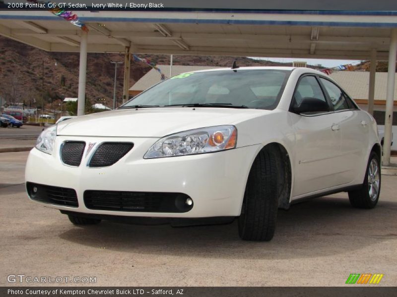 Ivory White / Ebony Black 2008 Pontiac G6 GT Sedan