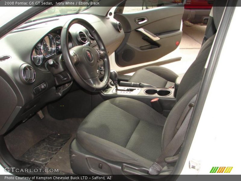 Ivory White / Ebony Black 2008 Pontiac G6 GT Sedan