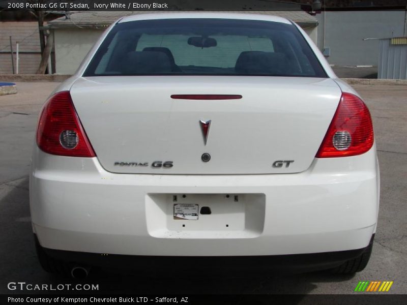 Ivory White / Ebony Black 2008 Pontiac G6 GT Sedan