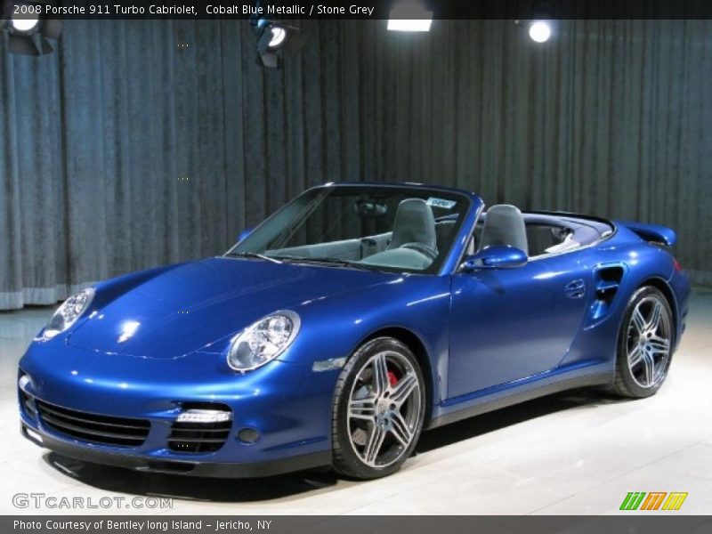 Cobalt Blue Metallic / Stone Grey 2008 Porsche 911 Turbo Cabriolet