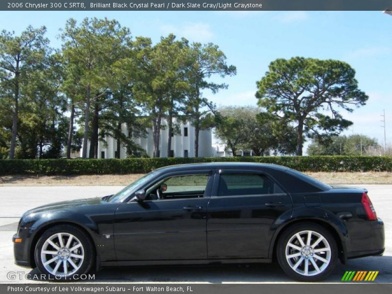 Brilliant Black Crystal Pearl / Dark Slate Gray/Light Graystone 2006 Chrysler 300 C SRT8