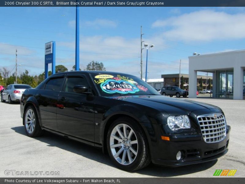 Brilliant Black Crystal Pearl / Dark Slate Gray/Light Graystone 2006 Chrysler 300 C SRT8