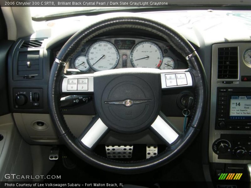 Brilliant Black Crystal Pearl / Dark Slate Gray/Light Graystone 2006 Chrysler 300 C SRT8