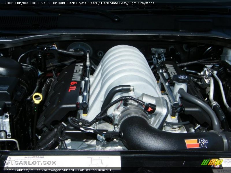Brilliant Black Crystal Pearl / Dark Slate Gray/Light Graystone 2006 Chrysler 300 C SRT8
