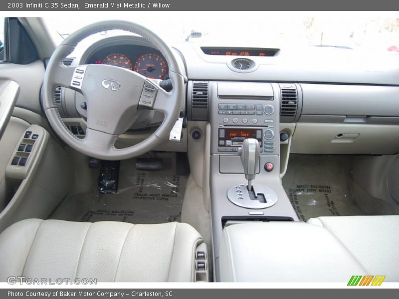 Emerald Mist Metallic / Willow 2003 Infiniti G 35 Sedan
