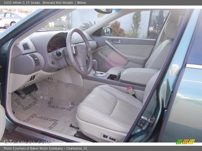 Emerald Mist Metallic / Willow 2003 Infiniti G 35 Sedan