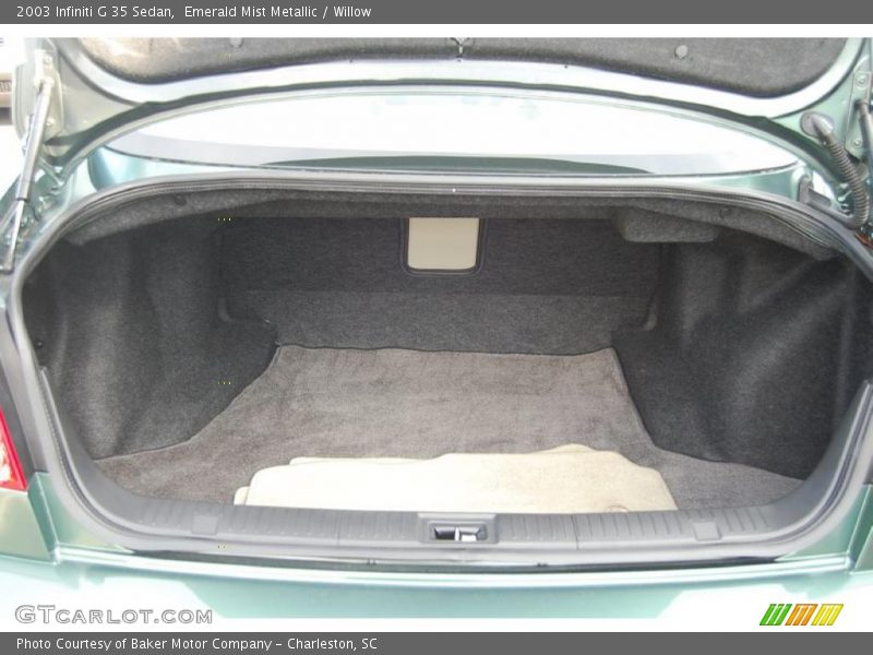 Emerald Mist Metallic / Willow 2003 Infiniti G 35 Sedan