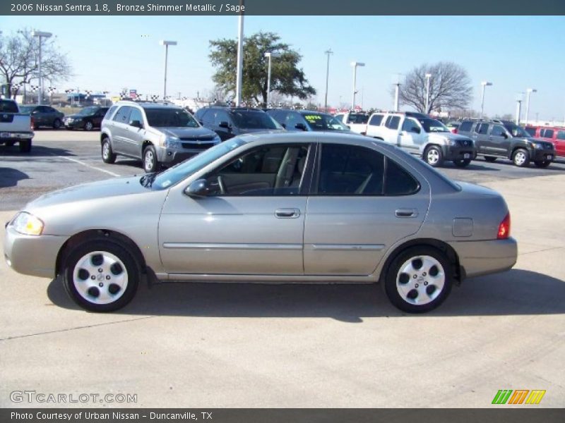 Bronze Shimmer Metallic / Sage 2006 Nissan Sentra 1.8
