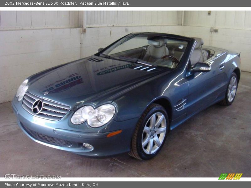 Aegean Blue Metallic / Java 2003 Mercedes-Benz SL 500 Roadster