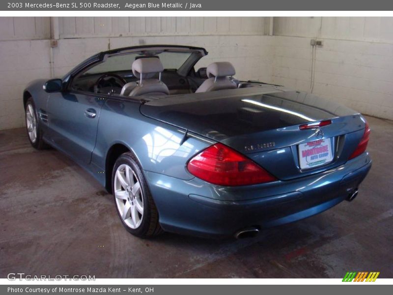 Aegean Blue Metallic / Java 2003 Mercedes-Benz SL 500 Roadster