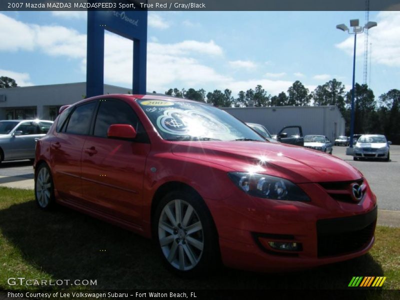 True Red / Gray/Black 2007 Mazda MAZDA3 MAZDASPEED3 Sport