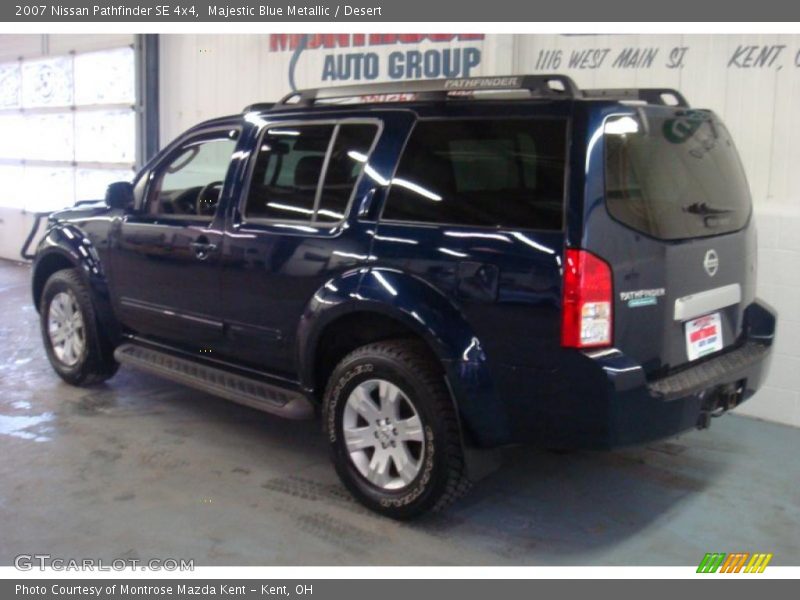 Majestic Blue Metallic / Desert 2007 Nissan Pathfinder SE 4x4
