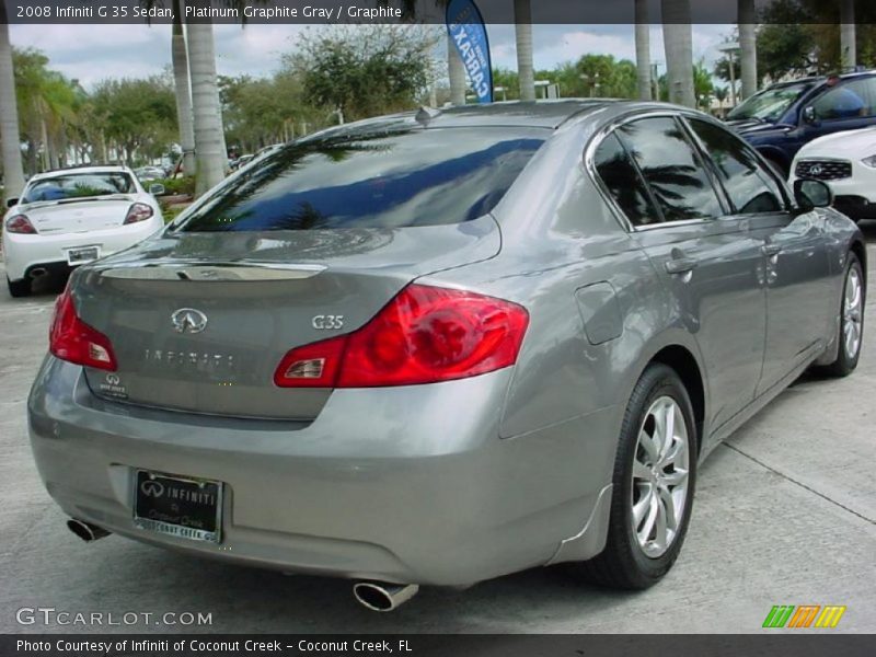 Platinum Graphite Gray / Graphite 2008 Infiniti G 35 Sedan