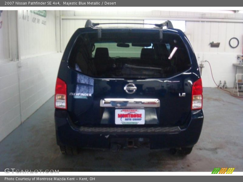 Majestic Blue Metallic / Desert 2007 Nissan Pathfinder SE 4x4