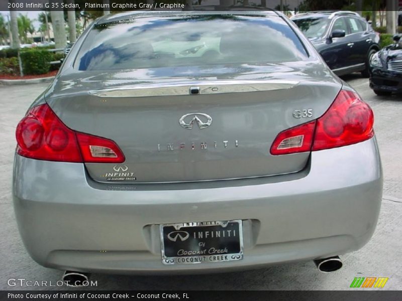 Platinum Graphite Gray / Graphite 2008 Infiniti G 35 Sedan
