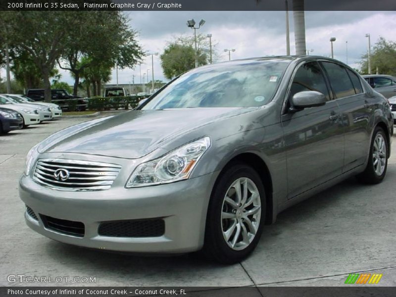 Platinum Graphite Gray / Graphite 2008 Infiniti G 35 Sedan