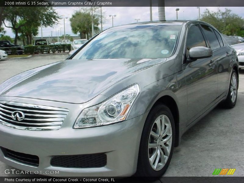 Platinum Graphite Gray / Graphite 2008 Infiniti G 35 Sedan