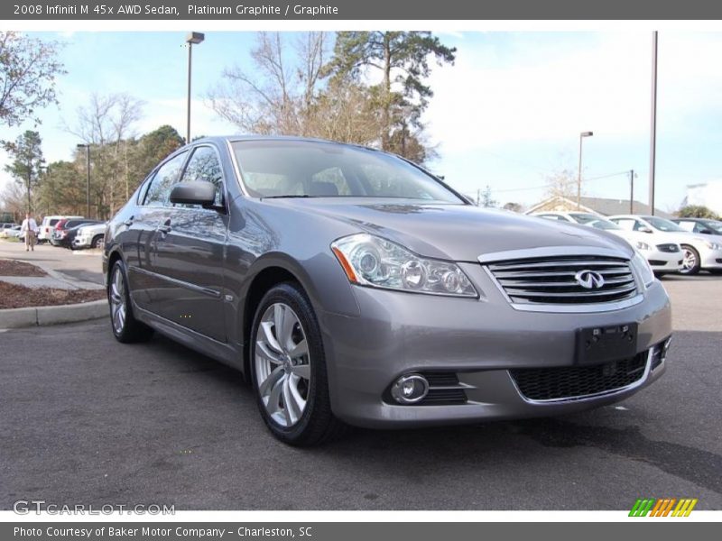 Platinum Graphite / Graphite 2008 Infiniti M 45x AWD Sedan