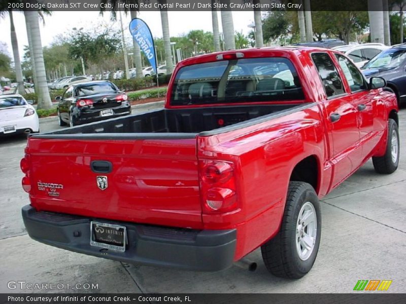 Inferno Red Crystal Pearl / Dark Slate Gray/Medium Slate Gray 2008 Dodge Dakota SXT Crew Cab