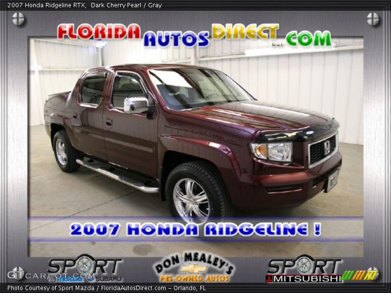 Dark Cherry Pearl / Gray 2007 Honda Ridgeline RTX