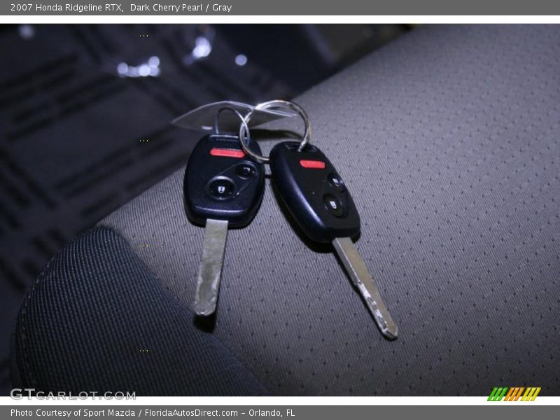 Dark Cherry Pearl / Gray 2007 Honda Ridgeline RTX