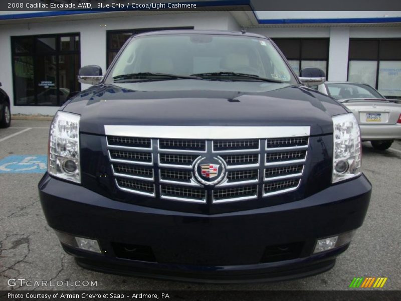 Blue Chip / Cocoa/Light Cashmere 2008 Cadillac Escalade AWD