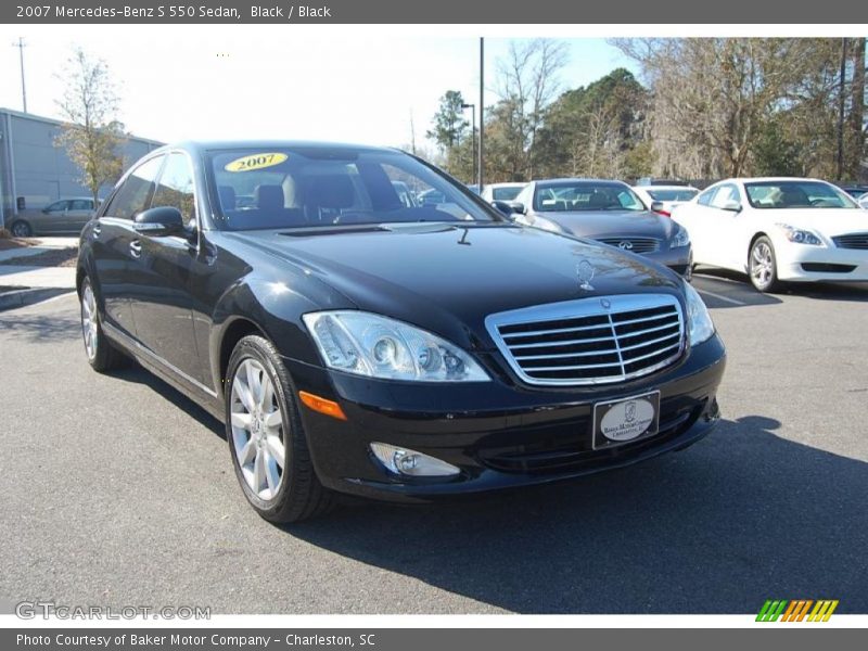 Black / Black 2007 Mercedes-Benz S 550 Sedan