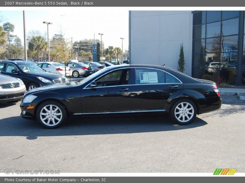 Black / Black 2007 Mercedes-Benz S 550 Sedan