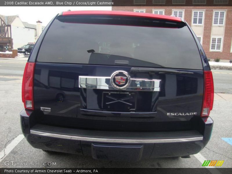 Blue Chip / Cocoa/Light Cashmere 2008 Cadillac Escalade AWD