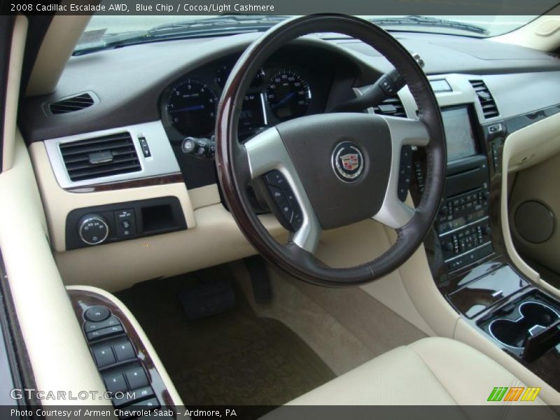 Blue Chip / Cocoa/Light Cashmere 2008 Cadillac Escalade AWD