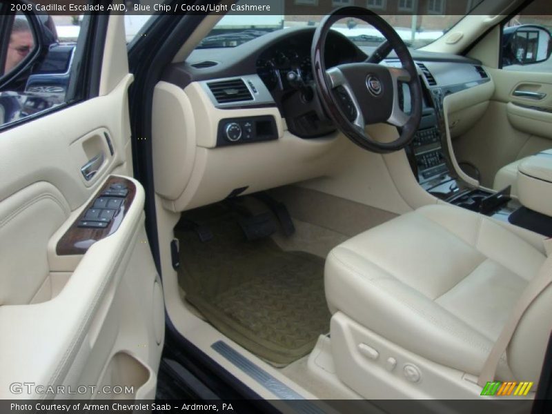 Blue Chip / Cocoa/Light Cashmere 2008 Cadillac Escalade AWD