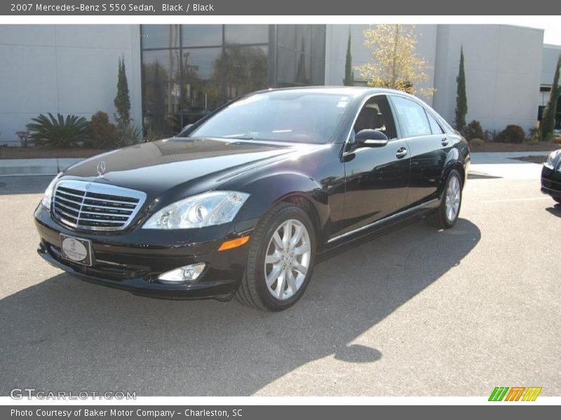 Black / Black 2007 Mercedes-Benz S 550 Sedan