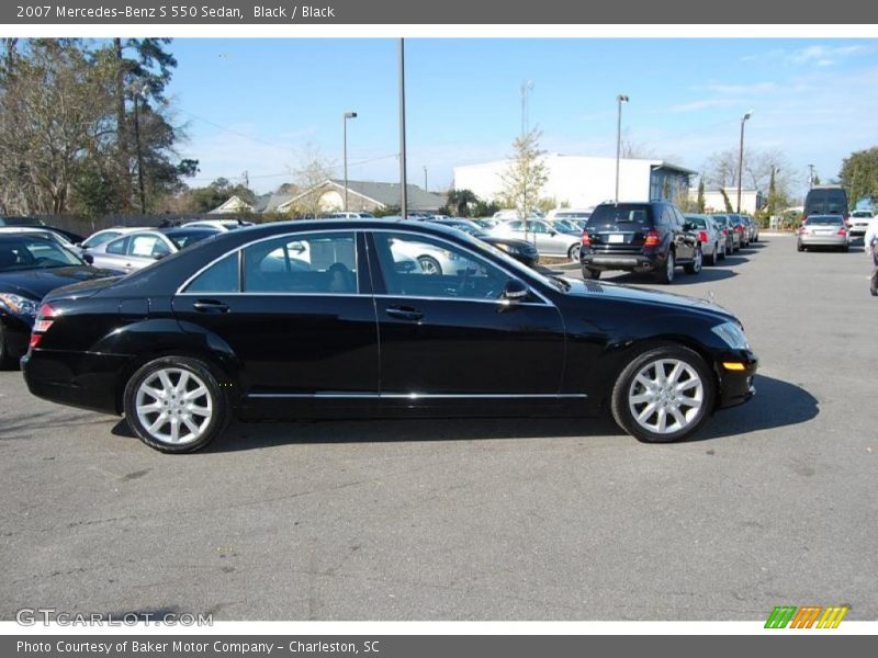 Black / Black 2007 Mercedes-Benz S 550 Sedan