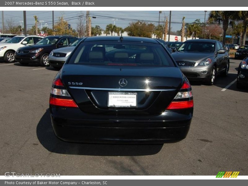 Black / Black 2007 Mercedes-Benz S 550 Sedan