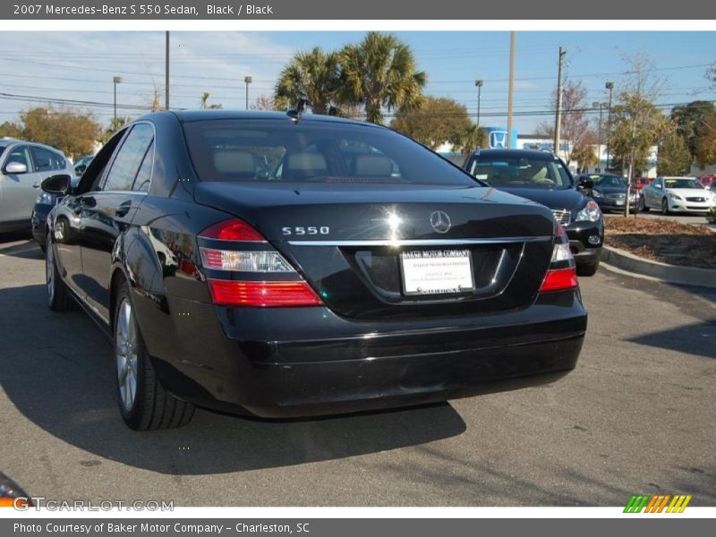 Black / Black 2007 Mercedes-Benz S 550 Sedan