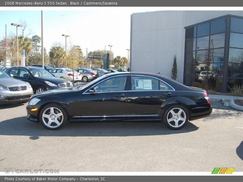 Black / Cashmere/Savanna 2008 Mercedes-Benz S 550 Sedan