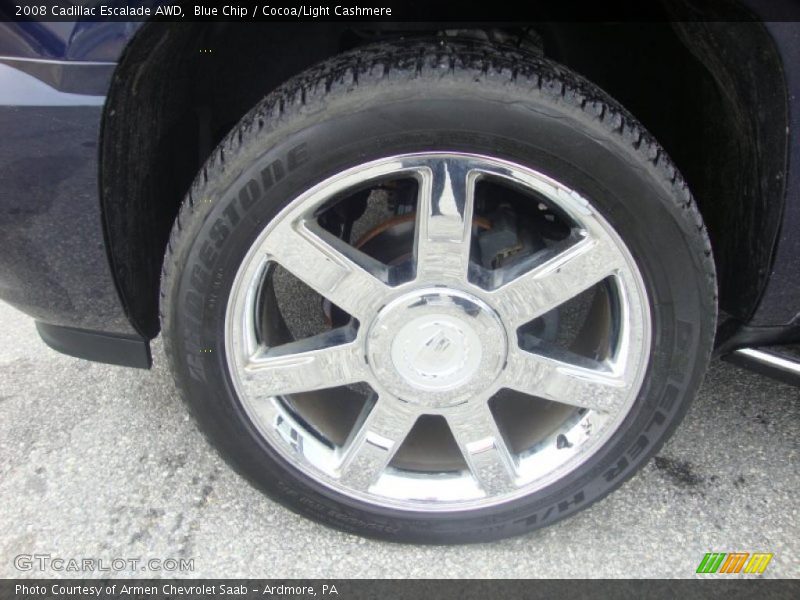 Blue Chip / Cocoa/Light Cashmere 2008 Cadillac Escalade AWD