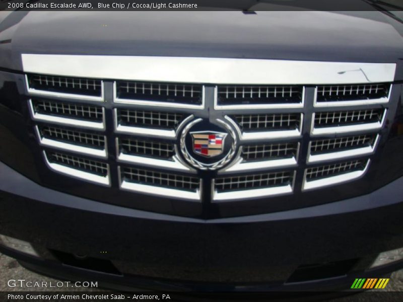 Blue Chip / Cocoa/Light Cashmere 2008 Cadillac Escalade AWD